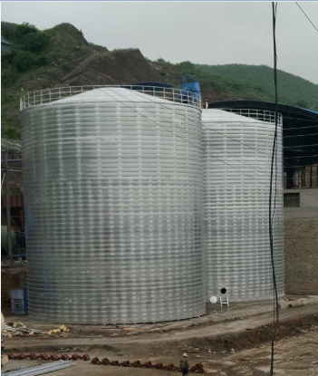 米脂粮食钢板仓的安装全过程不用热焊接